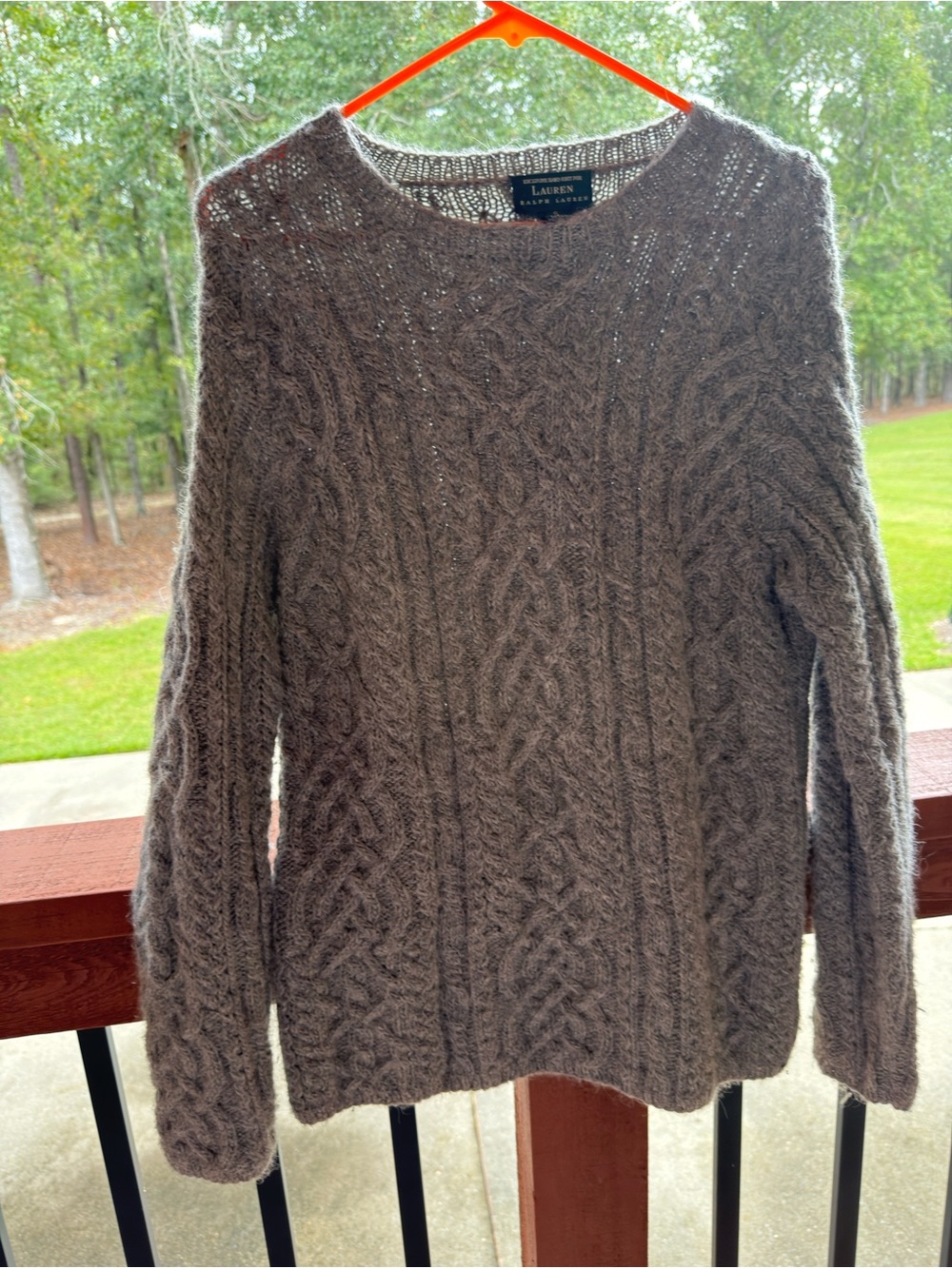 Lauren Ralph Lauren grey Cable Crewneck Sweater